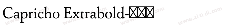Capricho Extrabold字体转换